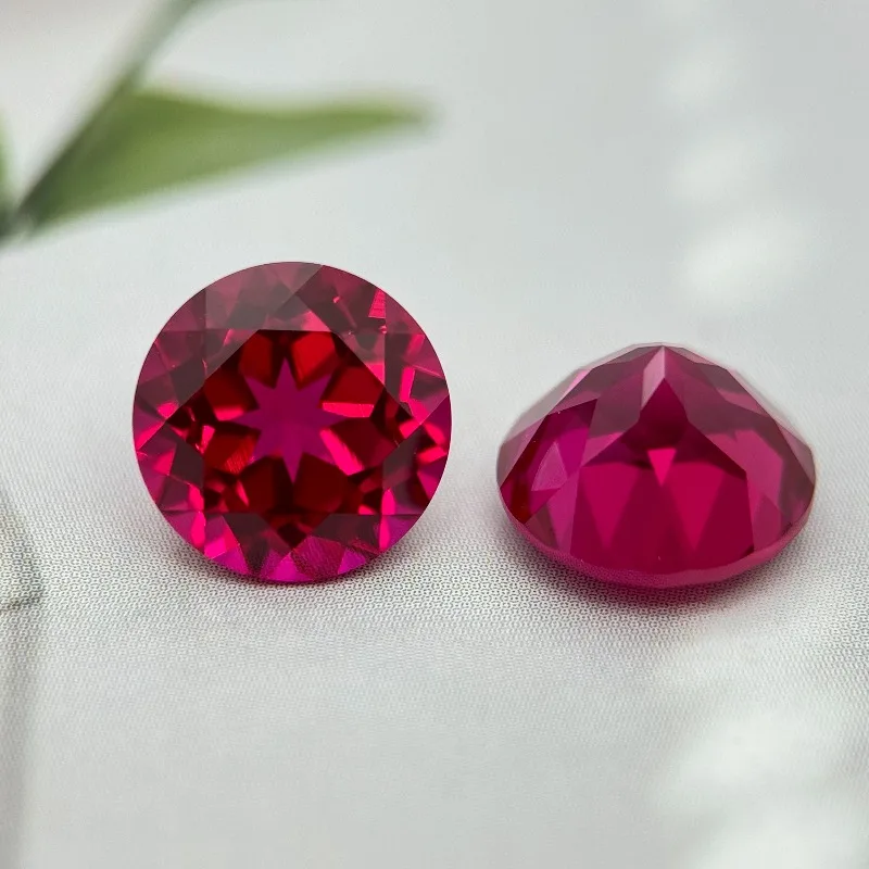 

Lab Grown Ruby Red Color Round Cut Multi-color Gems for Jewelry Setting&Custom Design Selectable AGL Certificate