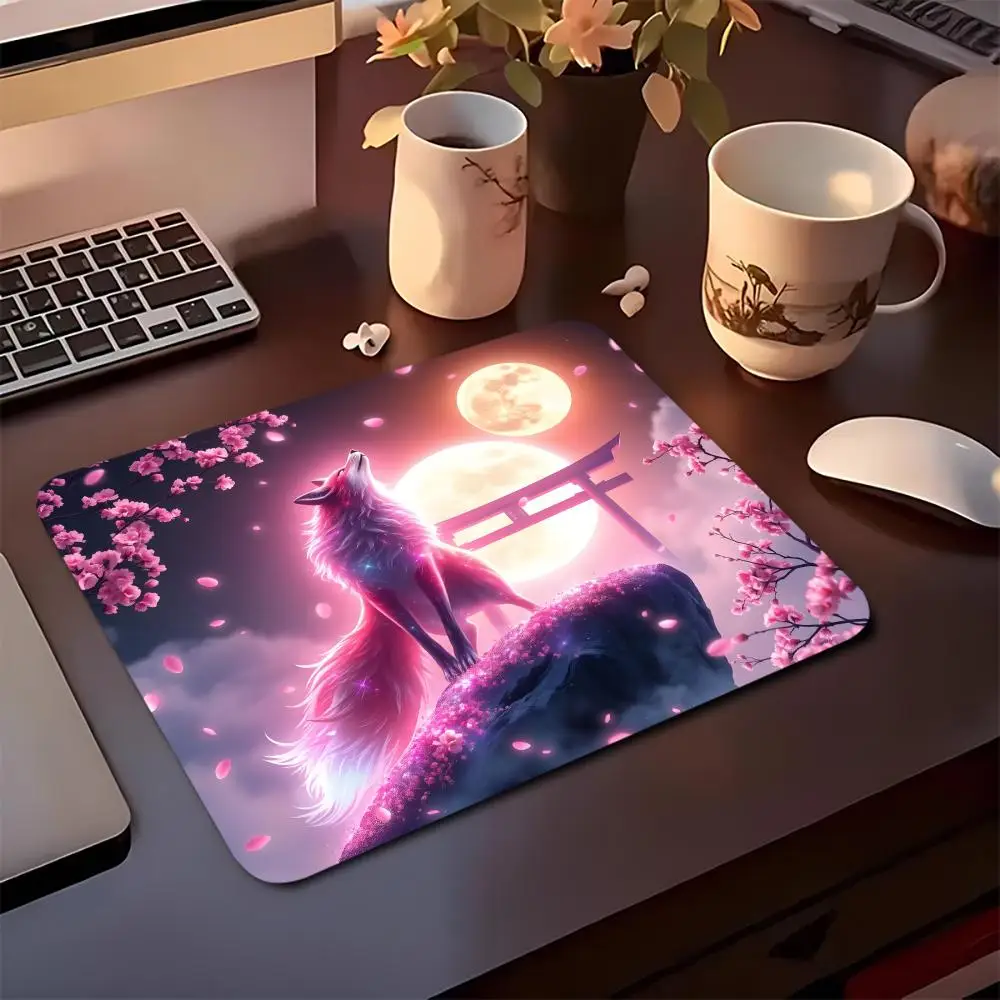 

Коврик для мыши «Девятихвостая лиса» 40x45 см, квадратный, для компьютера, офиса, игр, резиновый, нескользящий, компактный, декоративный настольный коврик