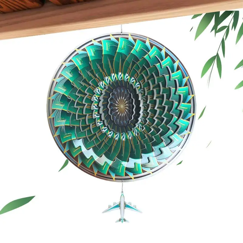 

Metal Wind Spinner Colorful Stainless Steel Flexible Garden Airplane Spinners Anti-Rust Metal 3D Garden Sculpture Art home decor