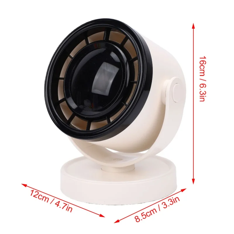4 Speed Rechargeable Desk Fan Beige 360 Horizontal Rotation 320 Vertical Tilt Low Noise Cordless For Wall Countertop Use