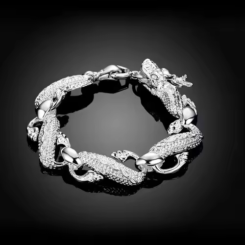 Fine 925 Sterling Silver Noble Nice Chain Solid Bracelet for Women Men Charms Party Gift Wedding Fashion Jewelry Hot Model - Image 16