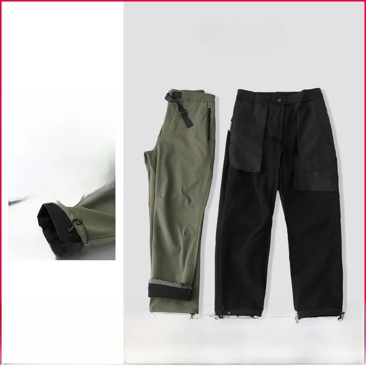 

Men's Outdoor Fce Lined Straight Leg Casual Pants Autumn Winter New Arrival Windproof Warm Soft ell Trendy Functional Sle