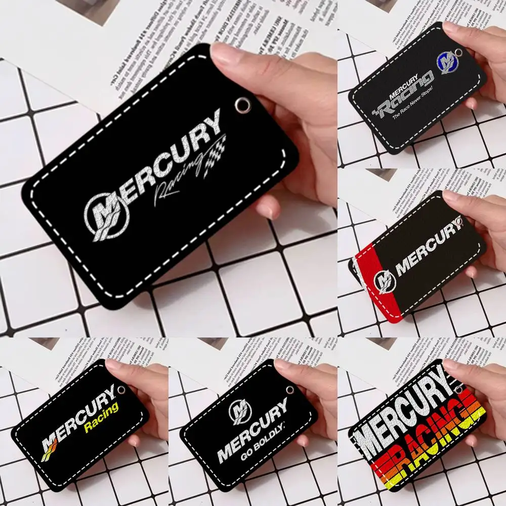 

Держатель для карт Mercury Racing, подходит для кредитных карт, проездных билетов, прямоугольный брелок из мягкой кожи, защитный чехол для ключей