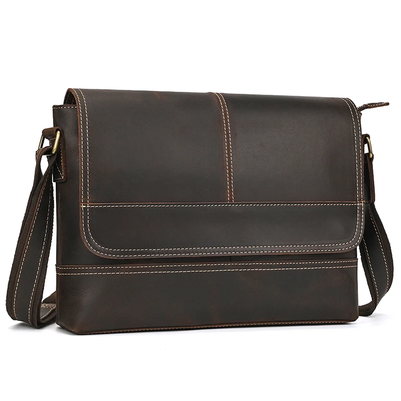 Vintage Fashion męska skórzana torba na ramię oryginalne skórzane torby typu Crossbody torba dla mężczyzny męska torba zewnętrzna Retro