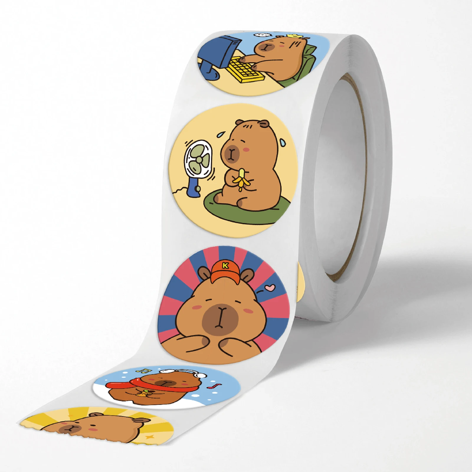 100-500pcs Capybara Thank You Sticker Cartoon Label Sealing Stationery DIY Decoration Scrapbooking School Supplies image 4