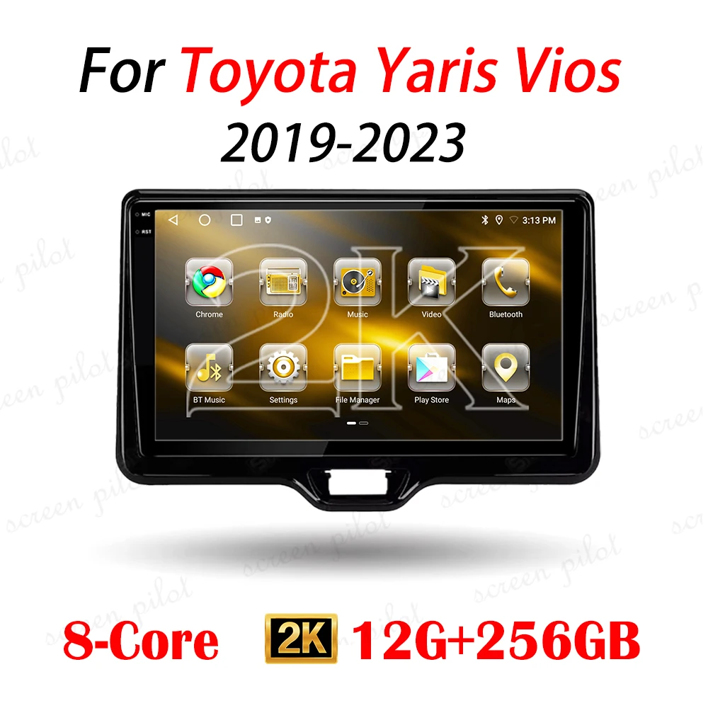 Android 16 Car Radio Stereo Head Unit For Toyota Yaris GR Cross XP210 2020-2023 RHD Multimedia Video Player GPS BT 2K QLED WIFI view 3