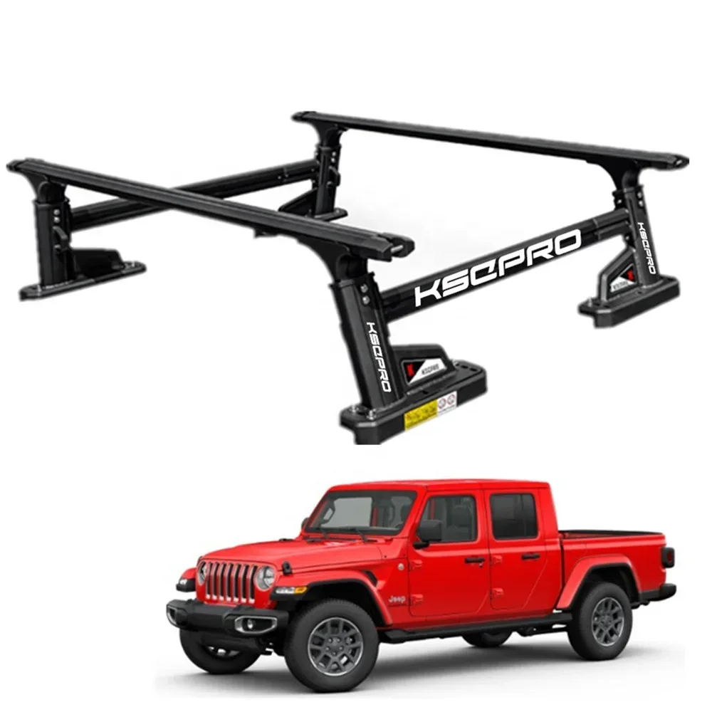 Kscpro Heavy Duty Truck Bed Racks Adjustable Pickup Truck Bed Ladder Rack For Jeep Gladiator Jt