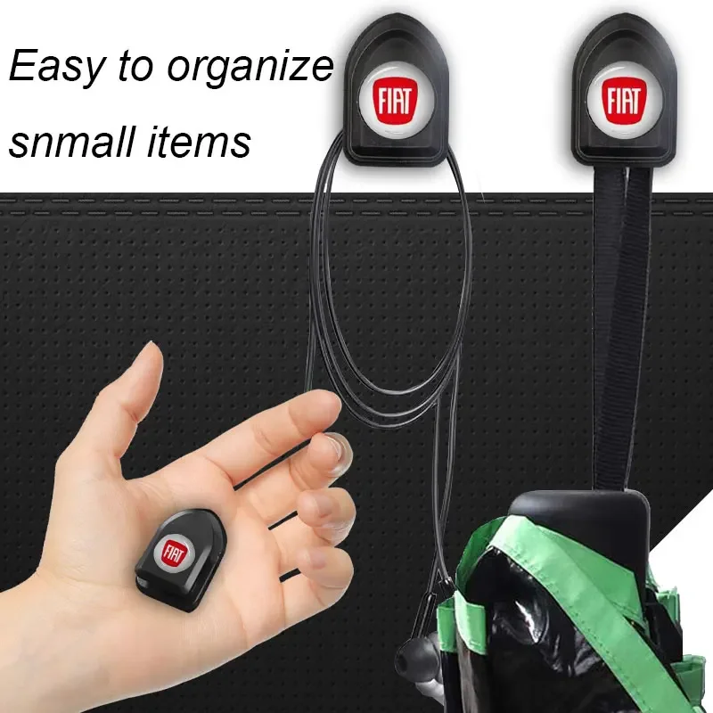 2 шт. многофункциональный автомобильный крючок, мини-крючок для интерьера, автомобильные аксессуары для Fiat 500 500C 500L 500X Brava Ducato Fiorino Panda Stilo