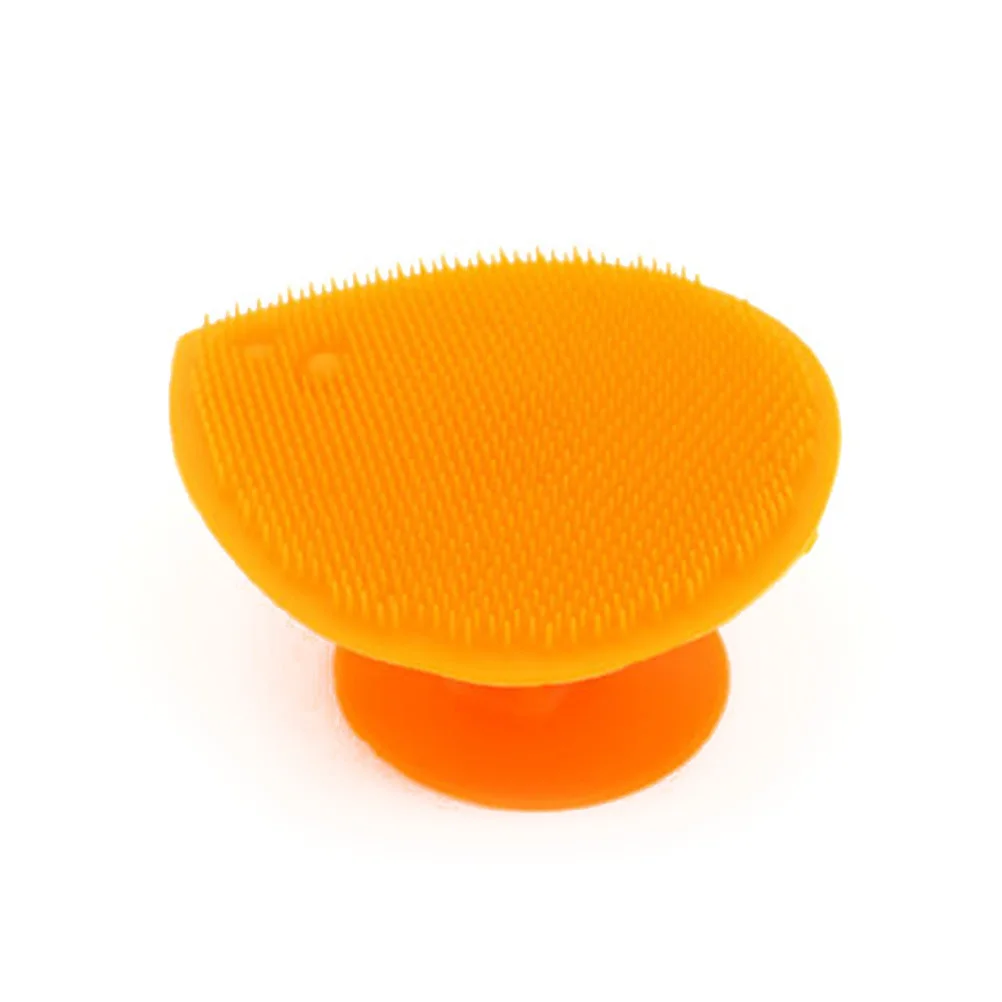 แปรงทำความสะอาดผิวหน้าซิลิโคน 4 ชิ้น สำหรับผิวแพ้ง่าย ด้ามจับกันลื่น ขัดผิวกาย ทำความสะอาดผลไม้ ป้องกันแบคทีเรีย