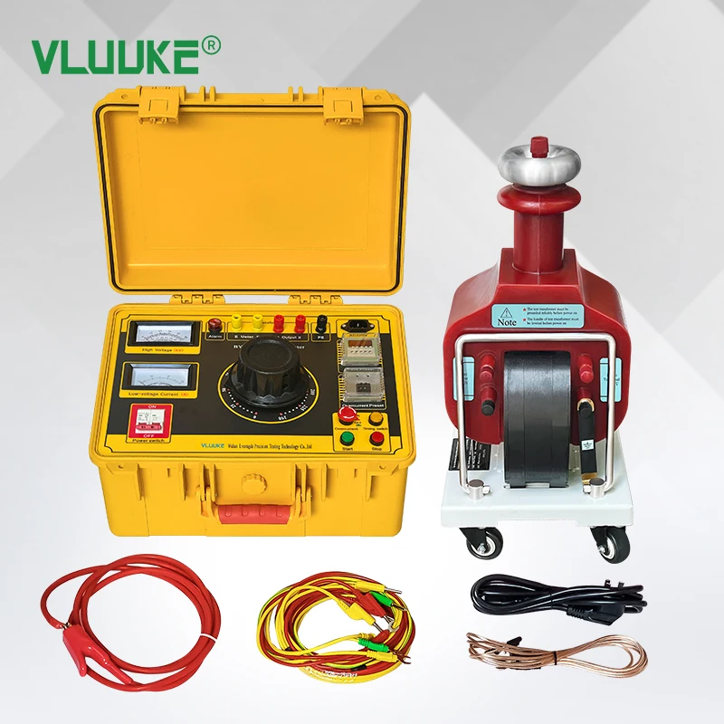 جهاز اختبار Hipot VLUUKE BYQ5kVA (نوع جاف) شاشة عرض مؤشر 5kVA/50kV صب مكنسة إيبوكسي CD تصميم مدمج أساسي