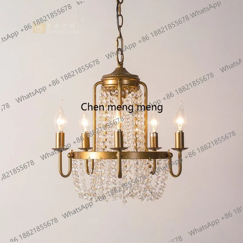 

retro crystal chandelier living room cloakroom study French restaurant villa clothing store bedroom master bedroom chandelier