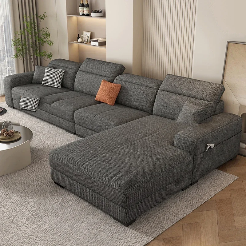 Customizable Genuine Modern Living Room Sofas Italian Nordic Minimalist Daybed Sleeper Sofas