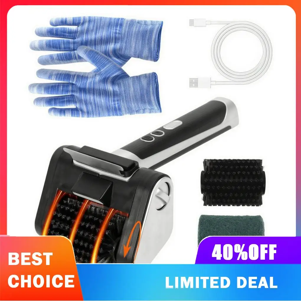 Electric Grill Brush Features 450 RPM Motor Ensuring Efficient And Thorough Cleaning Of Grills 350