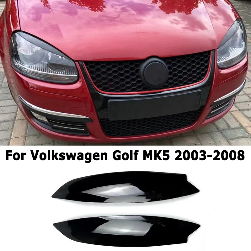 Car Front Headlight Eyebrows For Volkswagen VW Golf5 MK5 2003-2008 Eyelids Eyelash Cover Trim Exterior Tuning Car Accessories