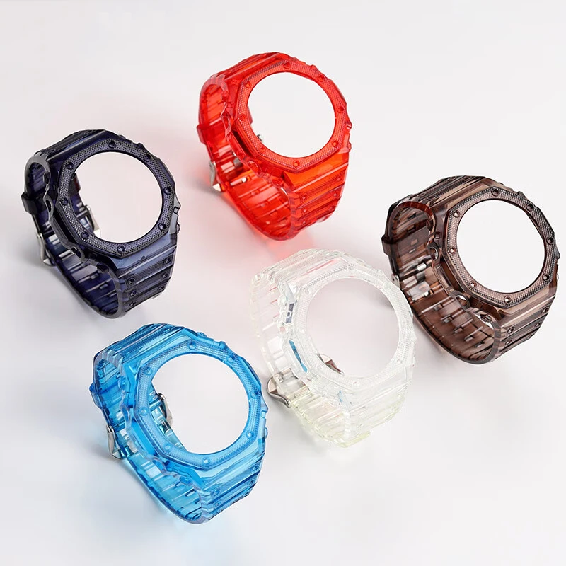 

Встроенный силиконовый ремешок серии GA-2100 и комплект чехлов для Casioak GA-B2100 GA2110, браслет, безель, силиконовый ремешок, набор часов из ТПУ