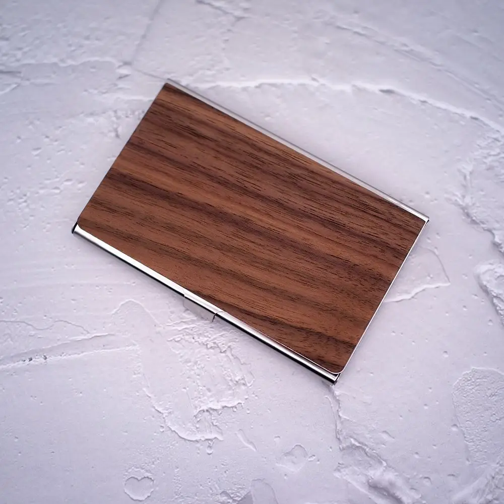 Durable Stainless Steels Business Card Holder Minimalist Portable Credit Card Box Practical Bank Card Holder Office