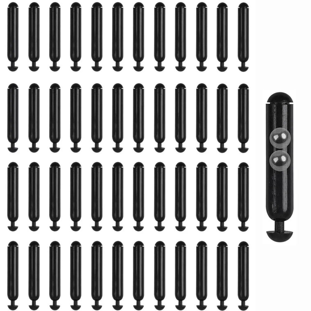 50 pçs isca de pesca chocalhos de plástico tubo minhoca gabarito inserção tubo chocalhos agitar atrair para mosca amarrando atrativos