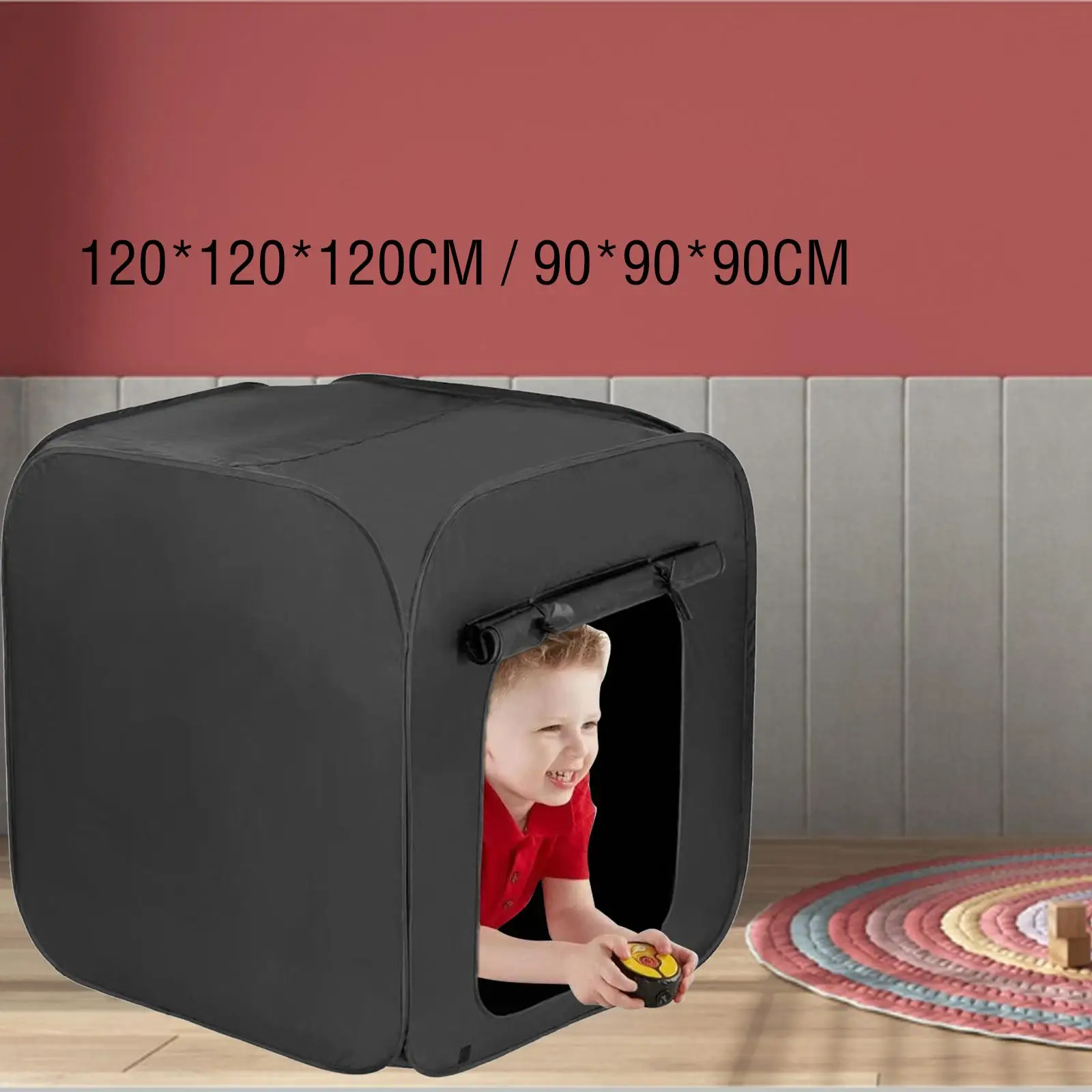 Barraca blackout para crianças, barracas portáteis para brincar, casa de brincar, tenda popup para gramado, festa, casa, quintal de sono