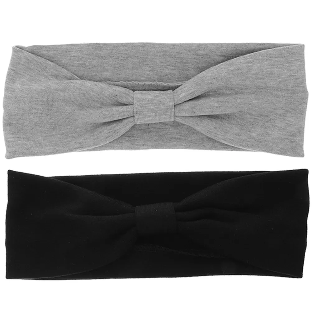 

2Pcs Premium Elastic Headband for Women Breathable Sweat Absorbing Yoga Running Fitness Workout Sports Hair Band Portable