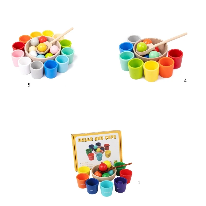 Giocattolo Puzzle con tazza per l'ordinamento dei colori Giocattolo per bambini Abilità motorie fini Conteggio per i