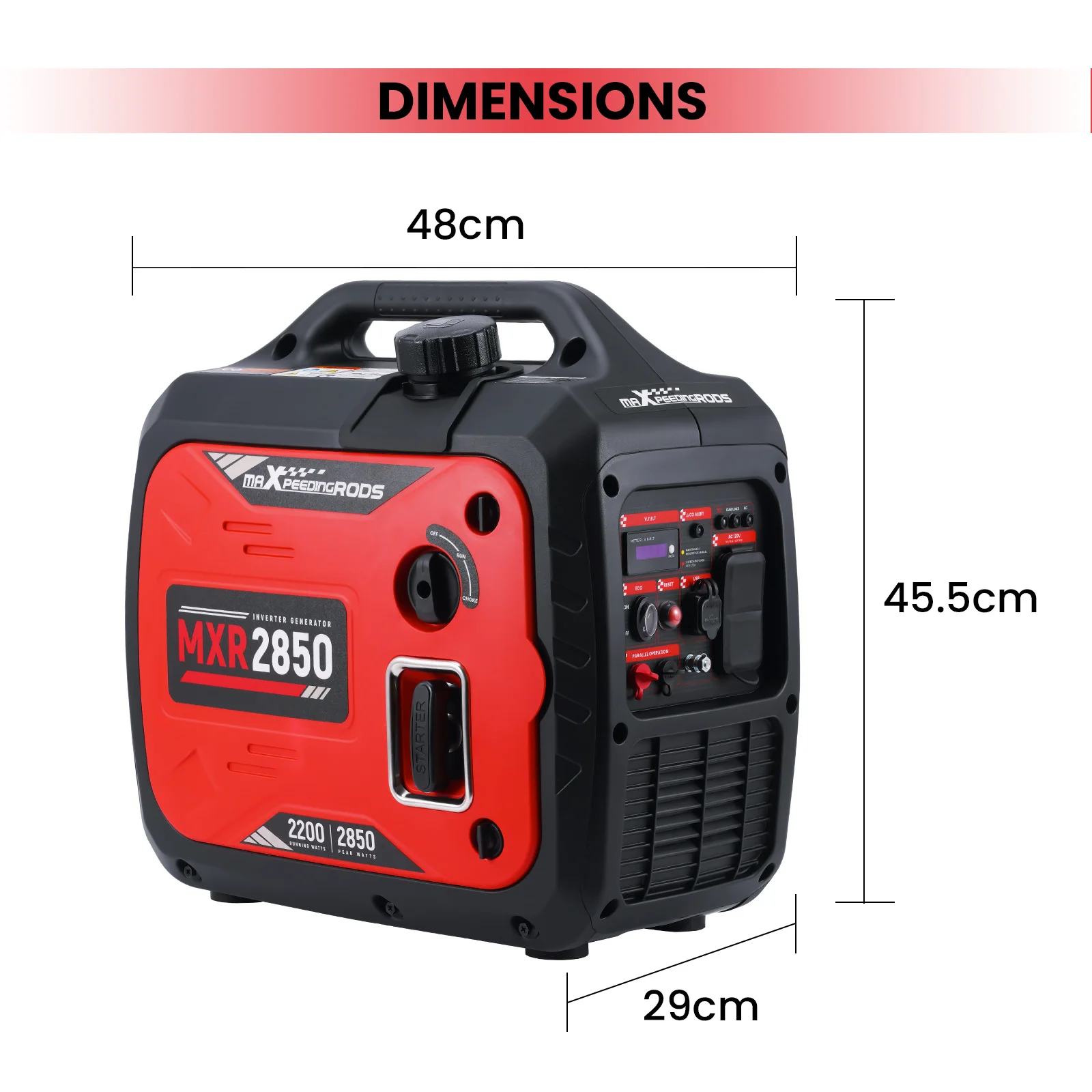 2850Watt Gas Powered Portable Inverter Generator 60dB Super Quiet for Camping for RV