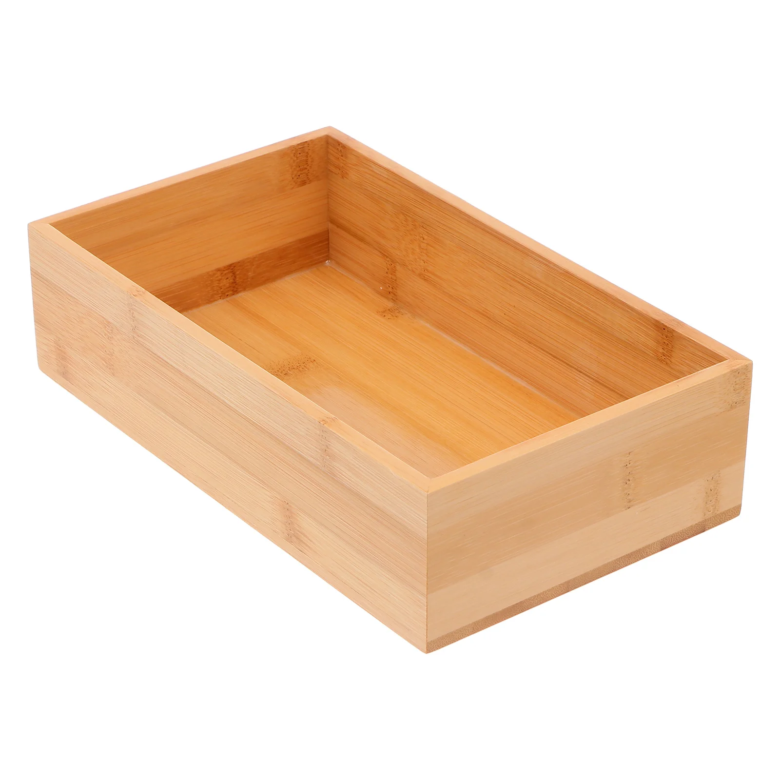 

Bamboo Storage Box Bins Home Assistant Wood Living Room Decoration Tableware Container Office Items-receiving Desktop