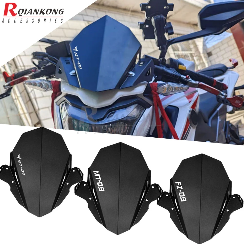 

Motorcycle Windshield Windscreen For YAMAHA MT09 FZ09 MT 09 FZ 09 MT-09 FZ-09 2017 2018 2019 2020 Front Wind Deflector Guard