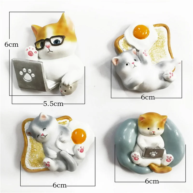 

1Pcs Fridge Magnets Cartoon Creative Cat Fridge Magnets Decorative Stickers