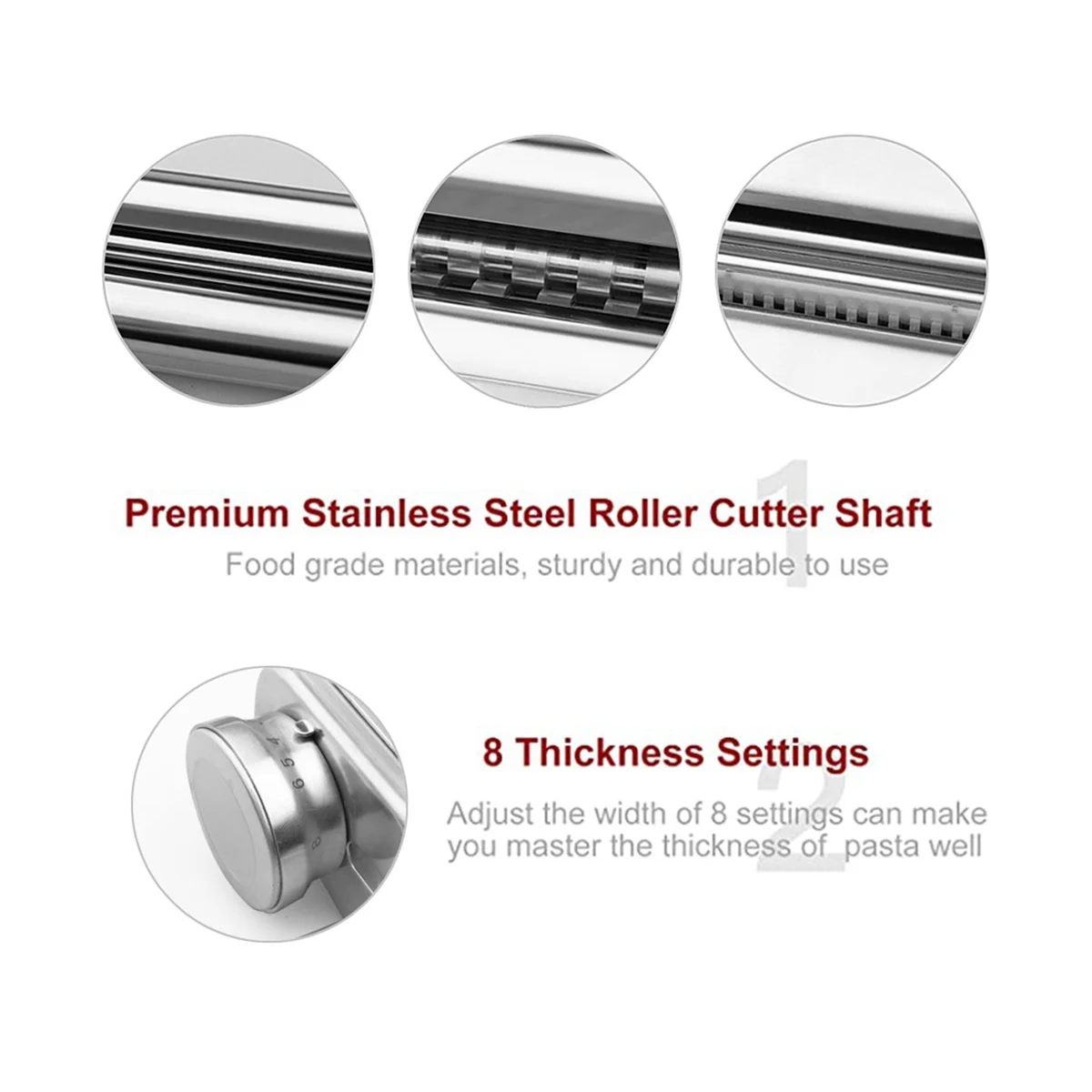 Noodle Press Kit for Pasta Maker Stainless Steel Pasta Spaghetti Roller Stand Mixer Attachment Kitchen Tool