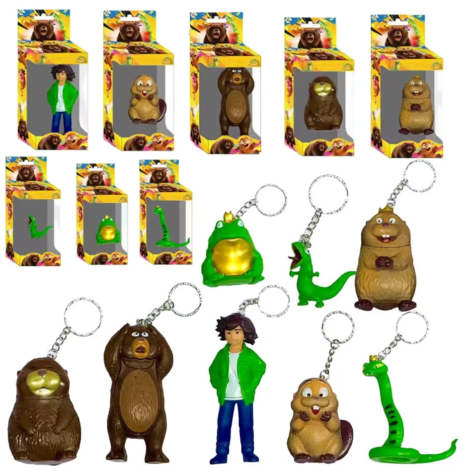New Anime Hoppers Blind Box Cute Mabel King George Frog Beaver Figure Keychain Collectible Toy Car Decor Kids Birthday Gift