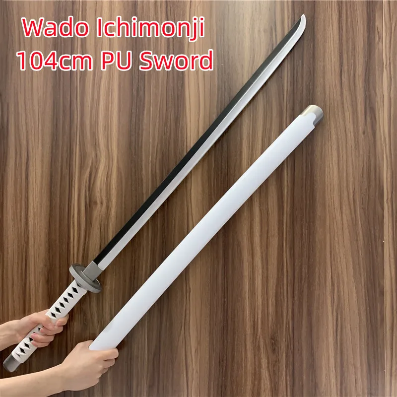 1:1 Cosplay Sword One Piece Roronoa Zoro Sword Role Playing Wa Michi Ichi Samurai Weapon Katana Yamato Knife Safety PU Toy Gift