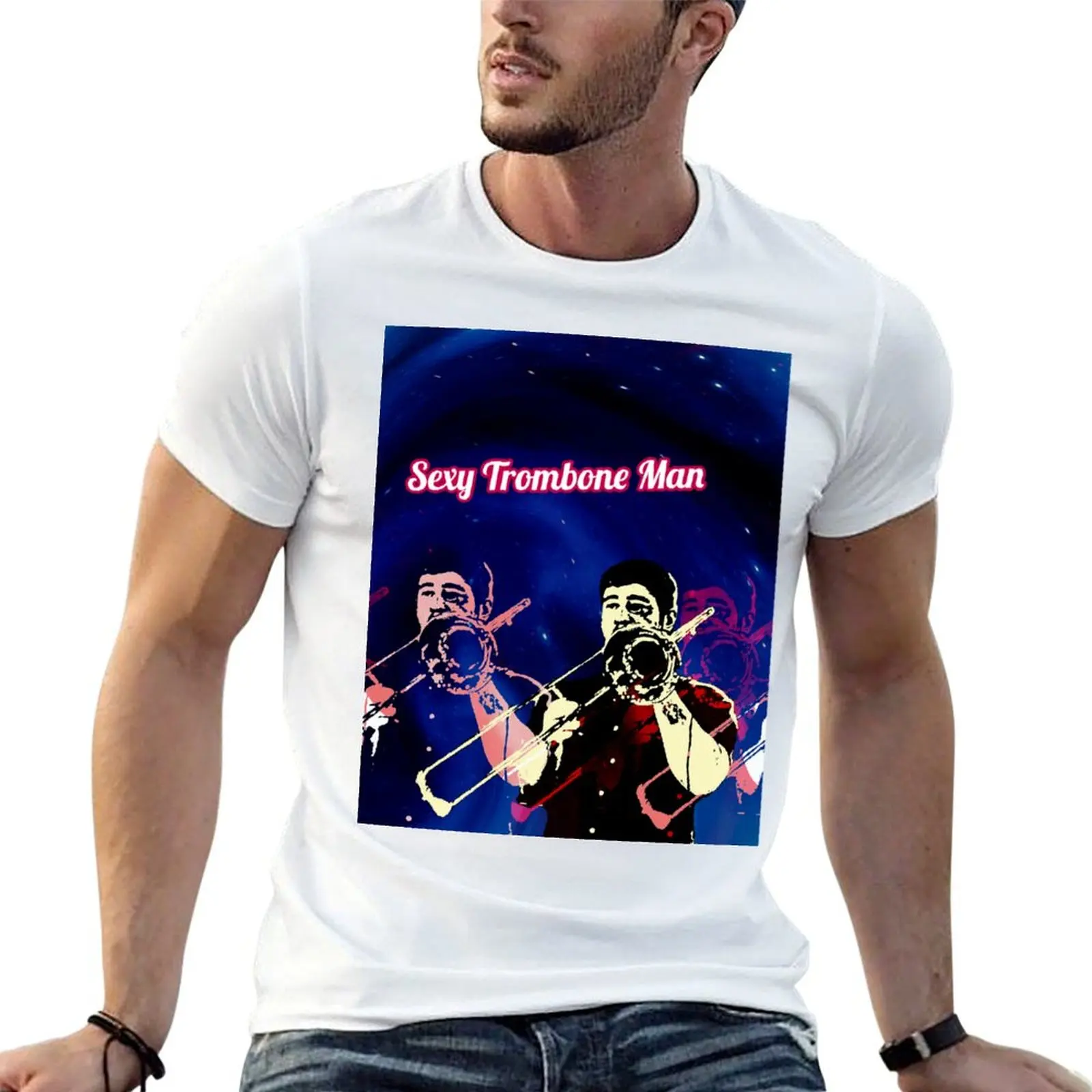

Sexy Trombone Man T-Shirt anime t shirts oversize cotton t shirts high quality men t shirt cotton 100% T-shirt