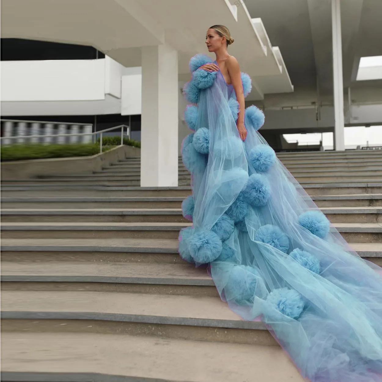 Kimono Élégant à Volants pour Femme Enceinte, Vêtement Luxueux pour Patients de Mariage, Tenue de Téléphone, pour Photographie, 2023