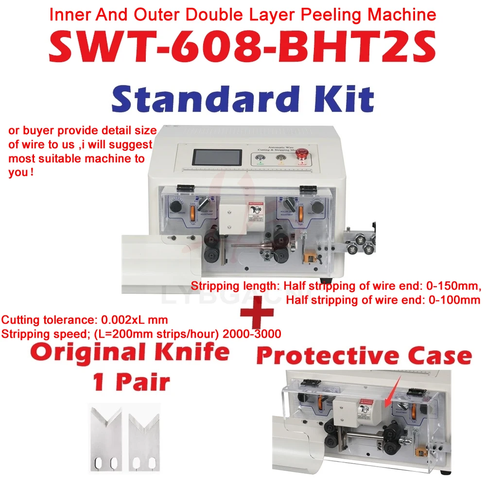 

SWT-608-BHT2N/S Flat Sheath Inner And Outer Double Layer Peeling Machine Touch Screen Control Optional Extra Blade Protect Case