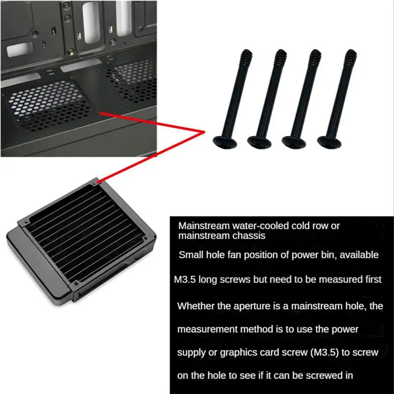 (ABGQ) 25Pcs 6 -32x30mm Lengthened RoundHead Mount Screw for PC Case Video Card Cooler Radiator Water Cooling Fan DIY Computer