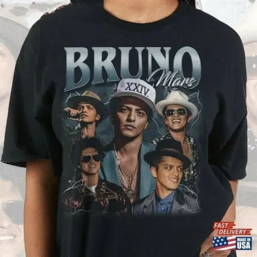 Bruno Mars Vintage T ShirT 90S pot długie lub krótkie rękawy