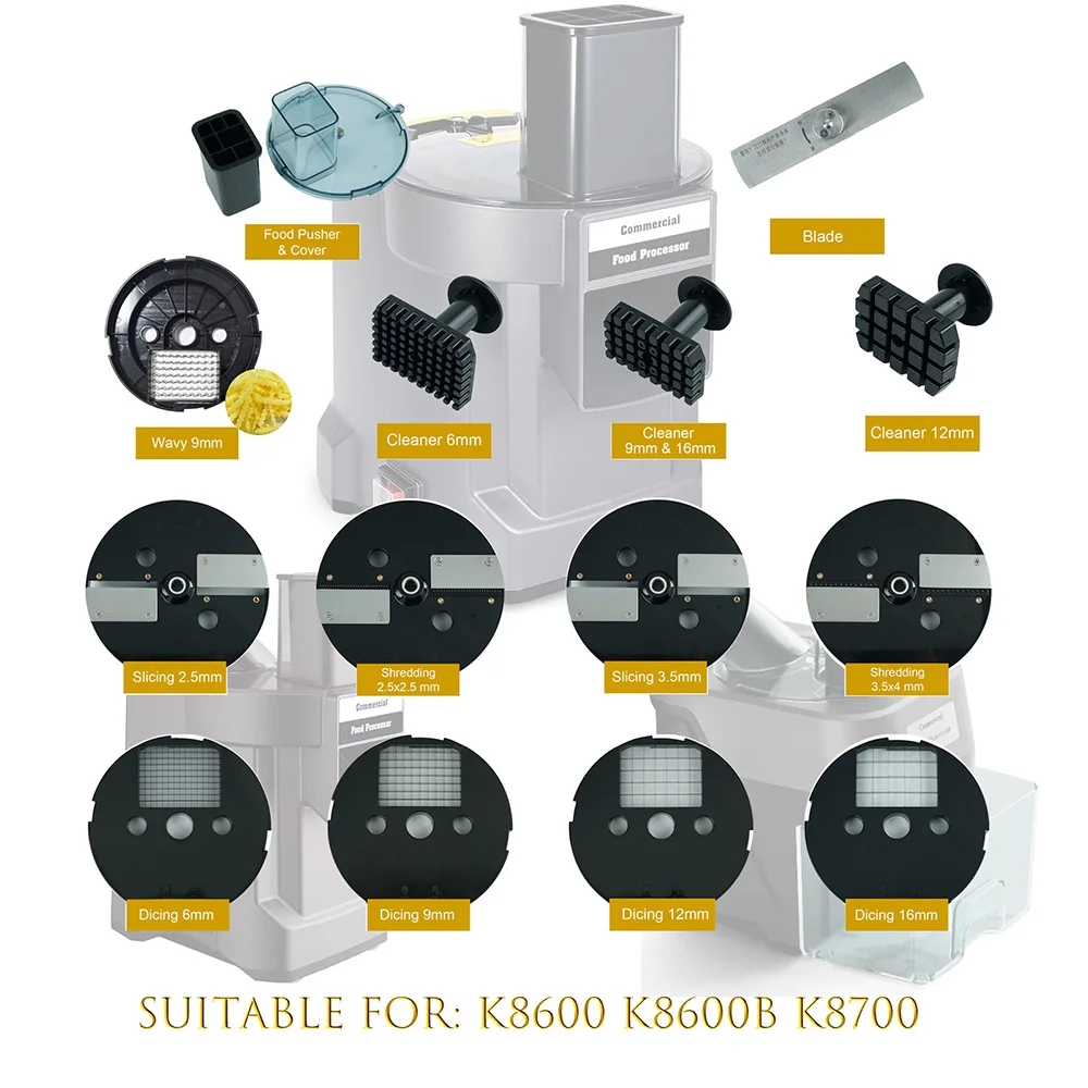 Multifunctional Vegetable Slicer Machine Accessories K8600B K8600 Full Size Slicing Shredding Dicing Blade Cleaning Brush
