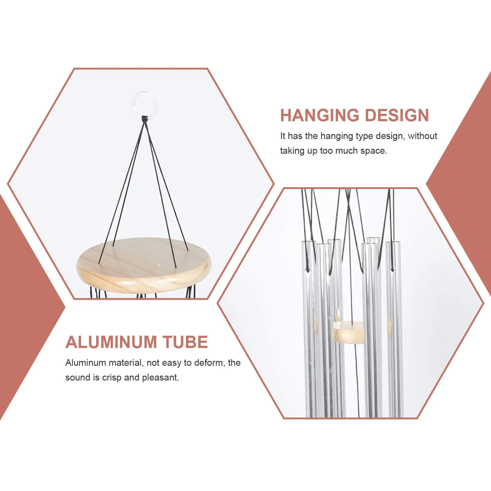 1pcs Wind Chime Decor Metal Tube Pendant For Home Chime Pendant Balcony Yard Outdoor Indoor Decoration Ornament