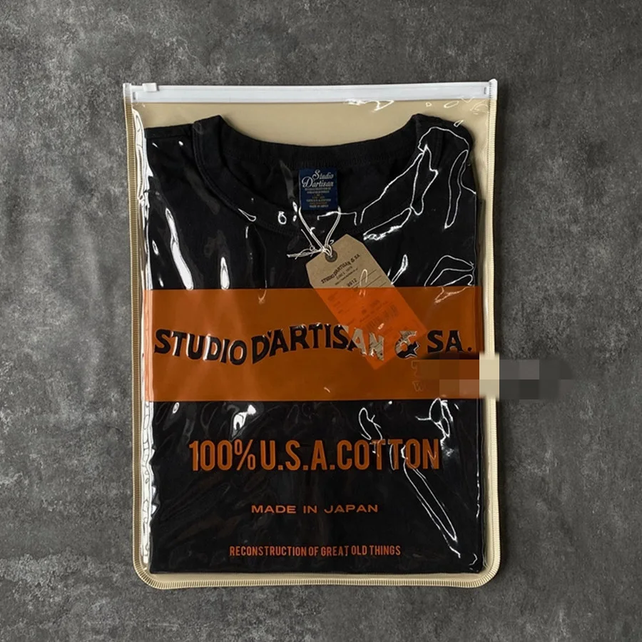 

STUDIO D'ARTISAN (9912) Japanese sewn and dyed, thick solid color short sleeves