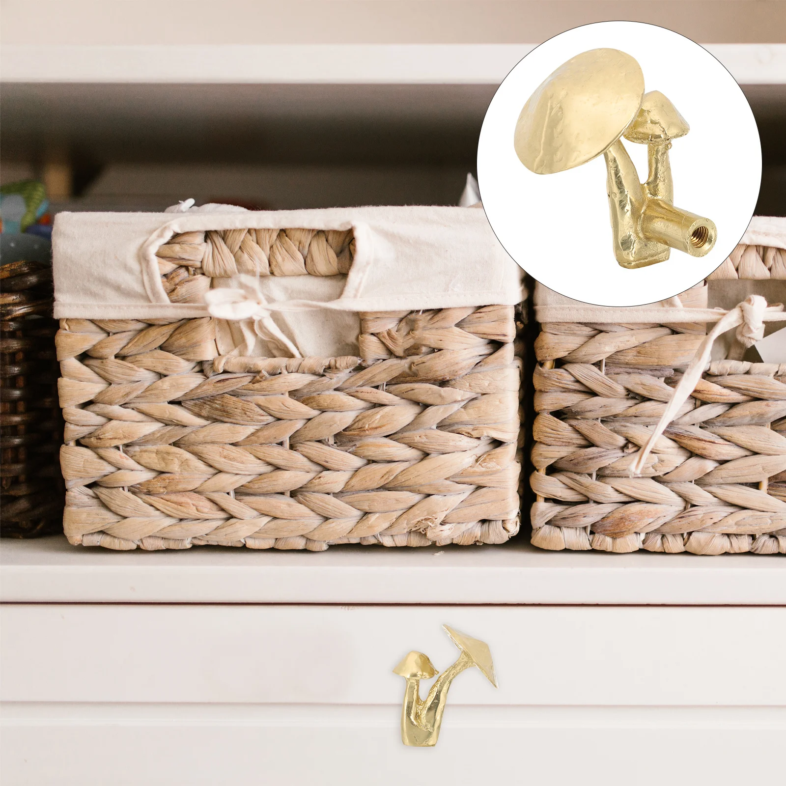 

Small Brass Cabinet Handle Elegant Mushroom Shaped Knob for Drawer Kitchen Cupboard Wardrobe Furniture Door Replacement