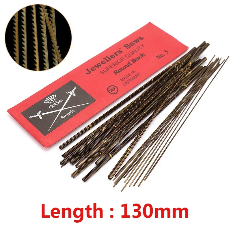 

1-144pcs 0#~6# 130mm Scroll Jig Saw Processing Blade Jewelry Hand Metal Blades Woodworking Hand Craft Tools Cutting Jig