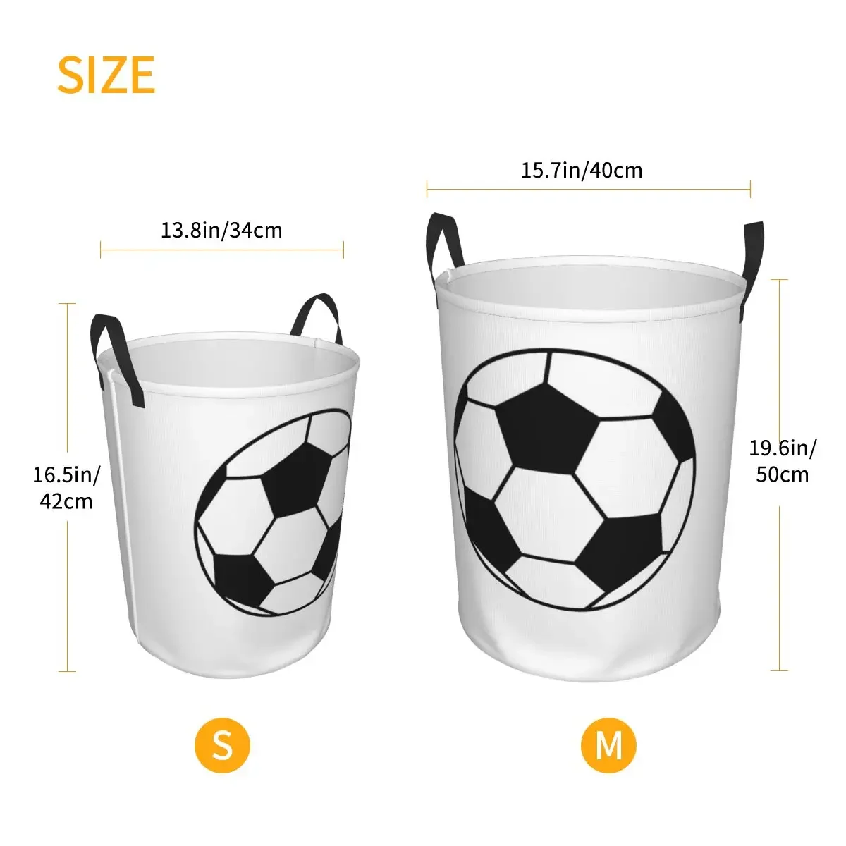 Football Foldable Laundry Baskets Dirty Clothes Toys Sundries Storage Basket Home Organizer Large Waterproof Box for Home Kids