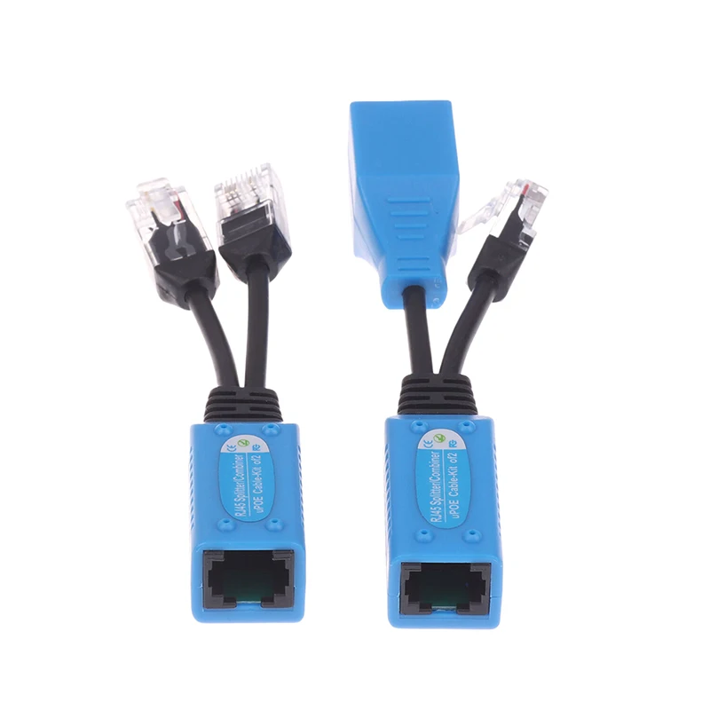 Passieve POE-installatiekit - RJ45-splitter/combinerkabel voor IP-camerasystemen, alles-in-één CCTV-voedingsoplossing