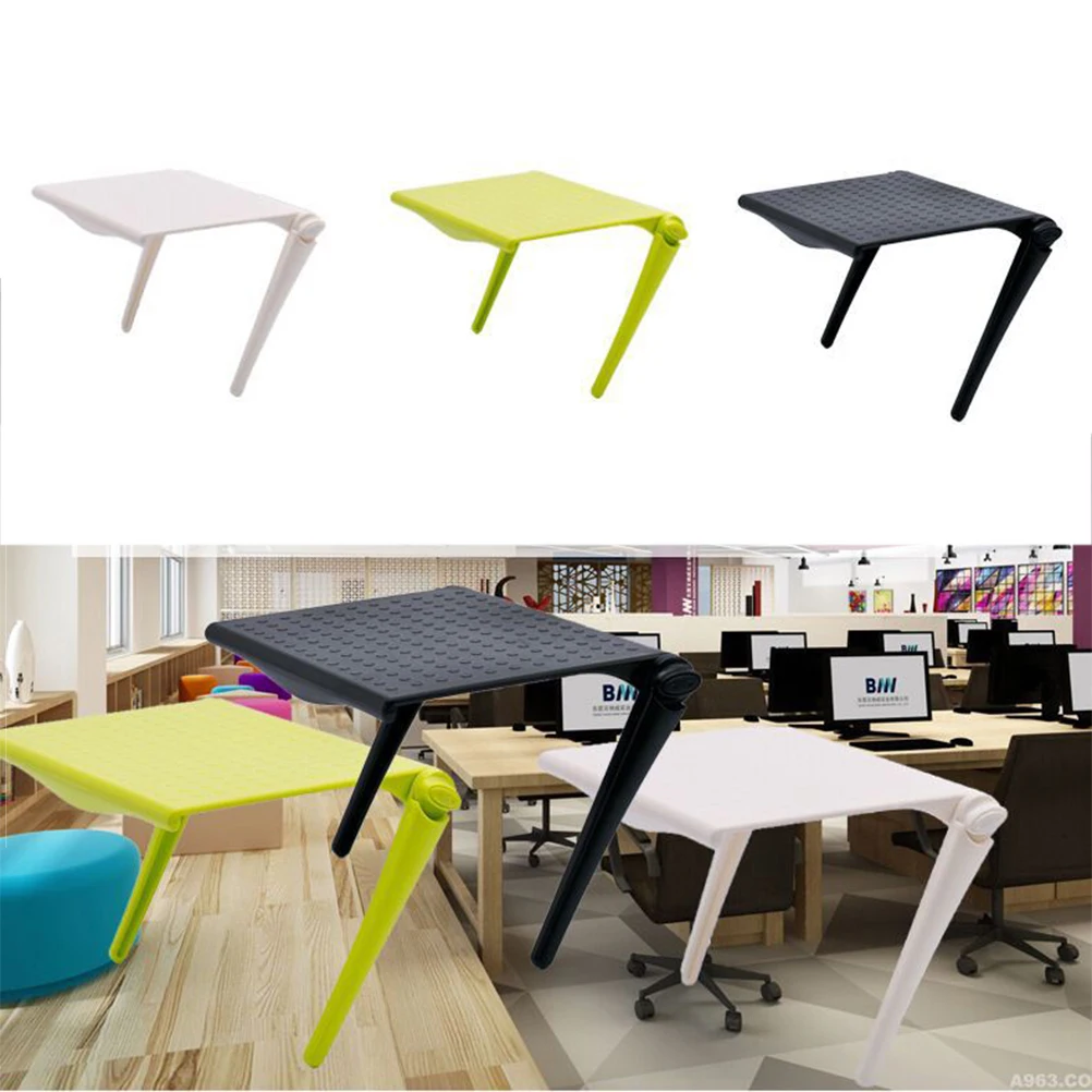 رف شاشة LCD متعدد الوظائف لتوفير المساحة لسطح المكتب لمنظم حامل شاشة الكمبيوتر باللون الأبيض