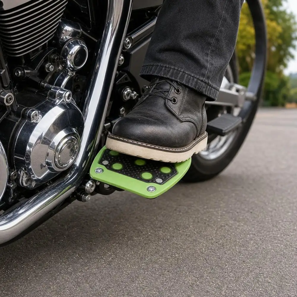 Motorcycle Rear Brake Pedal Extension Pad Enlarged Brake Step Plate Non Slip Rubber Grip Clamp On Foot Brake Lever Extension