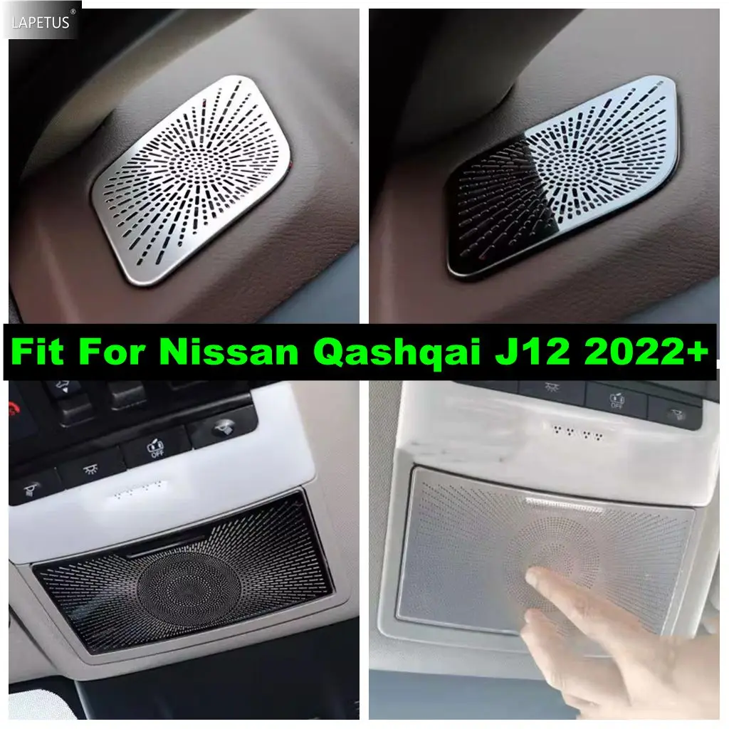 

Interior Accessories For Nissan Qashqai J12 2022 2023 2024 Stainless Steel Car Read Light Lamp / Dashboard Air Outlet Cover Trim