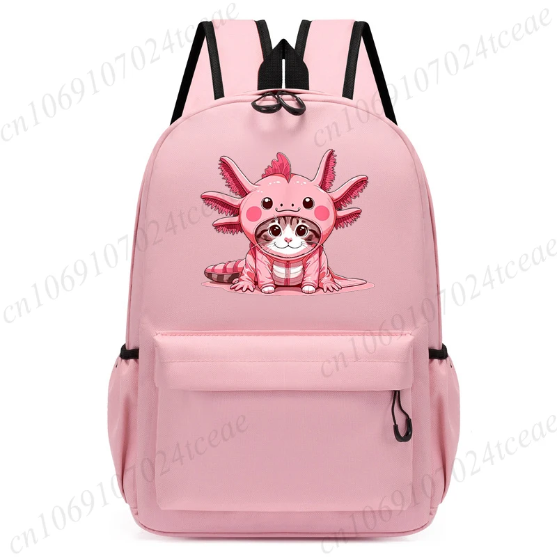 Boba axolotl sacos kawaii crianças mochila dos desenhos animados saco de escola do jardim de infância mochila de volta à escola bookbag