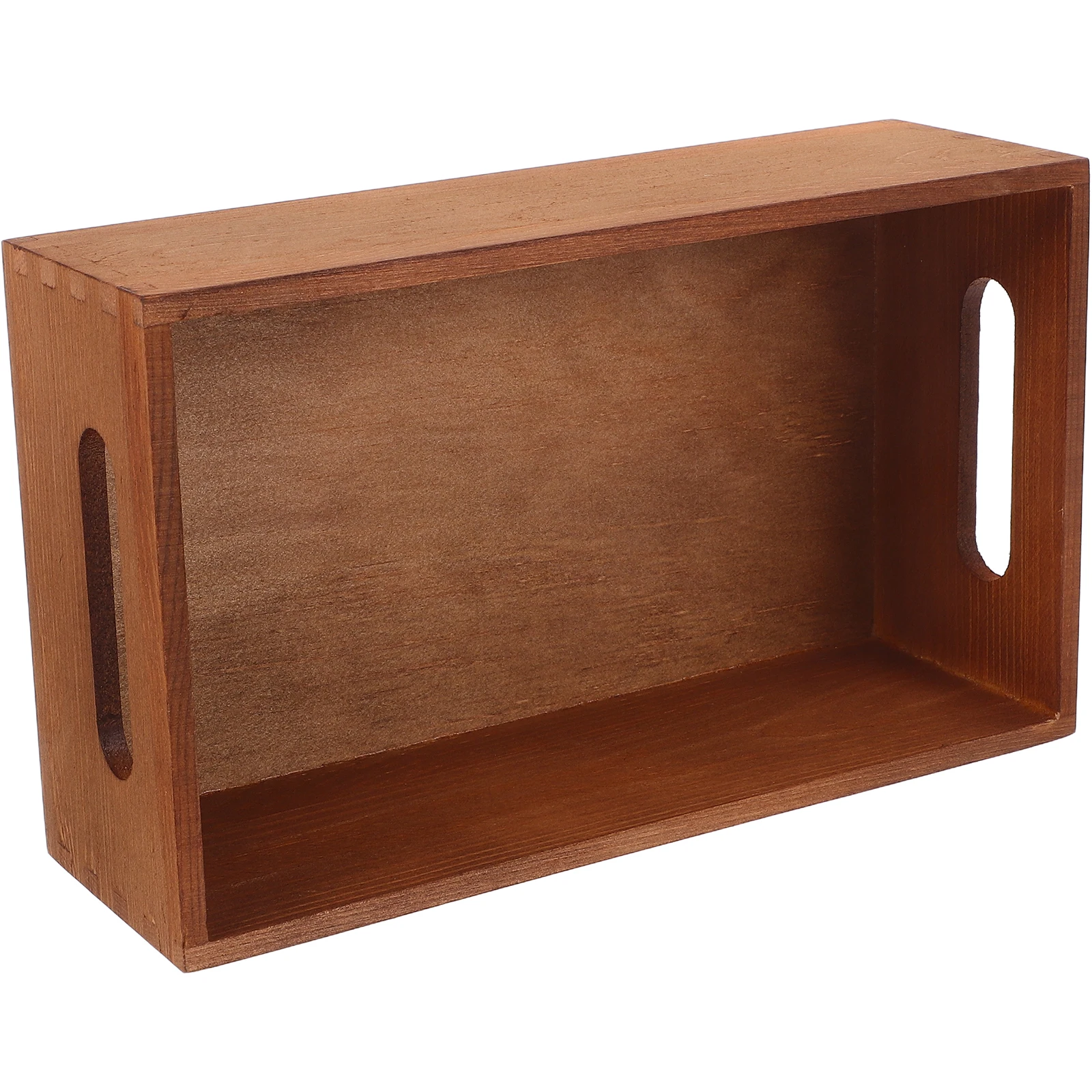 

Solid Wood Storage Box Crate Desktop Portable Wooden Multi-use Case Sundries Container Tabletop