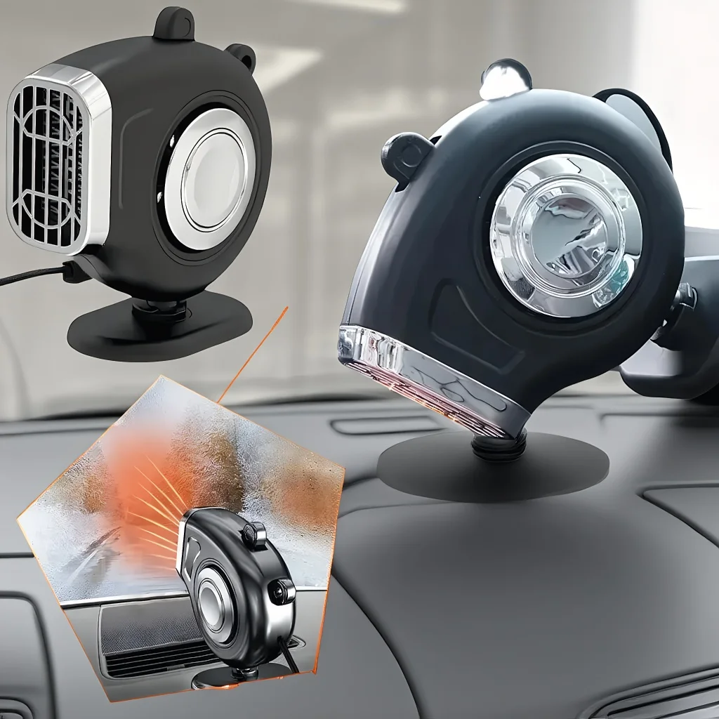 

Автомобильный обогреватель с двойным режимом 12 В — 360 ° Вращающийся размораживатель с 3-скоростным вентилятором для обогрева лобового стекла и кабины