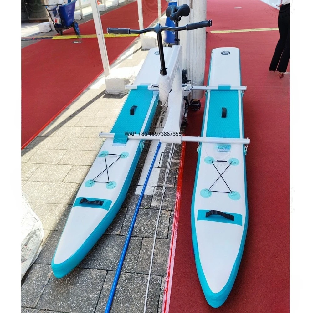 

Adjustable Water Bike Stabilized Bike Pedal Craft Popular OEM Inflatable Single Floating Water Bike Pedal Sup Plate